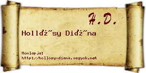Hollósy Diána névjegykártya
