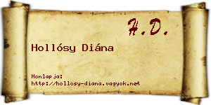 Hollósy Diána névjegykártya